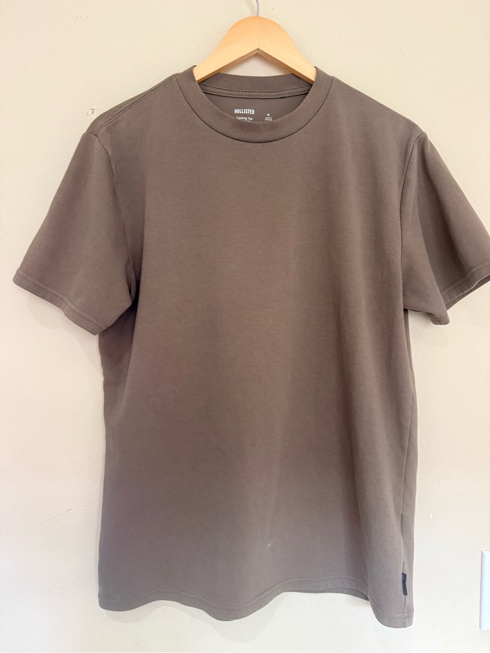 Hollister Cooling Tee Size Medium Taupe Brown